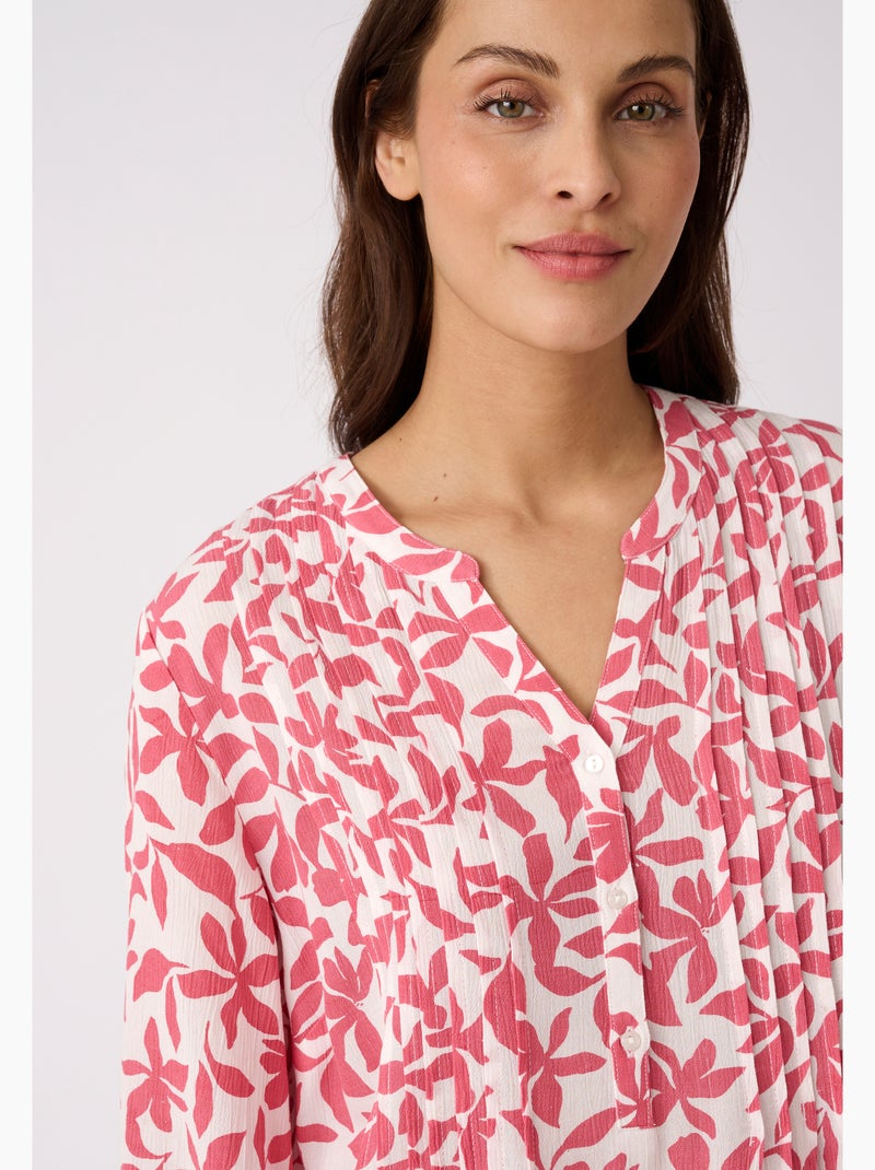 Tunique créponnée pure viscose - damart Rose - Kiabi