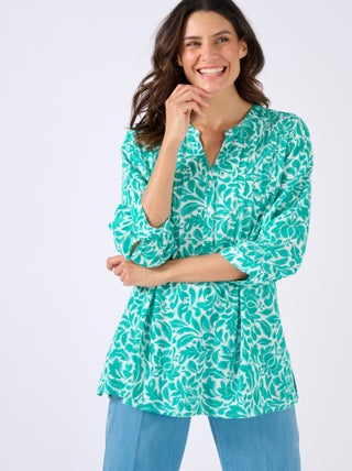 Tunique créponnée pure viscose - Damart