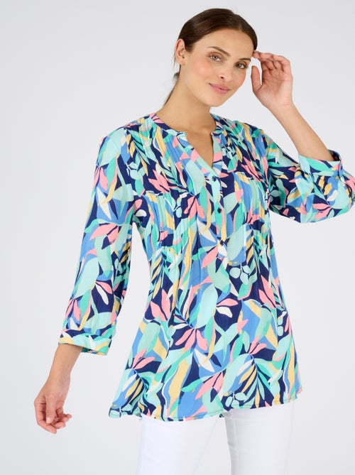 Tunique créponnée pure viscose - Damart - Kiabi