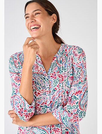 Tunique créponnée pure viscose - Damart