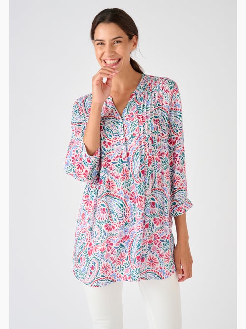 Tunique créponnée pure viscose - Damart - Kiabi