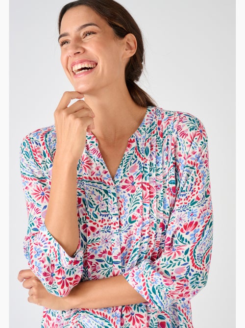 Tunique créponnée pure viscose - Damart - Kiabi