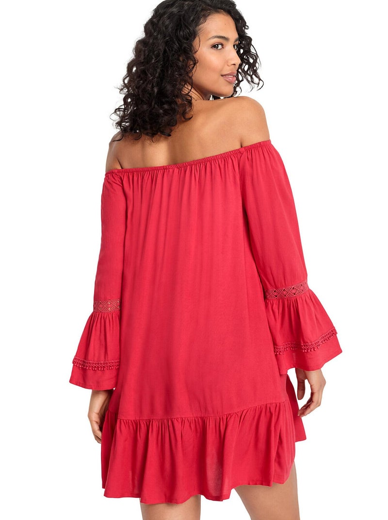 Tunique de plage Barfuss Rouge - Kiabi