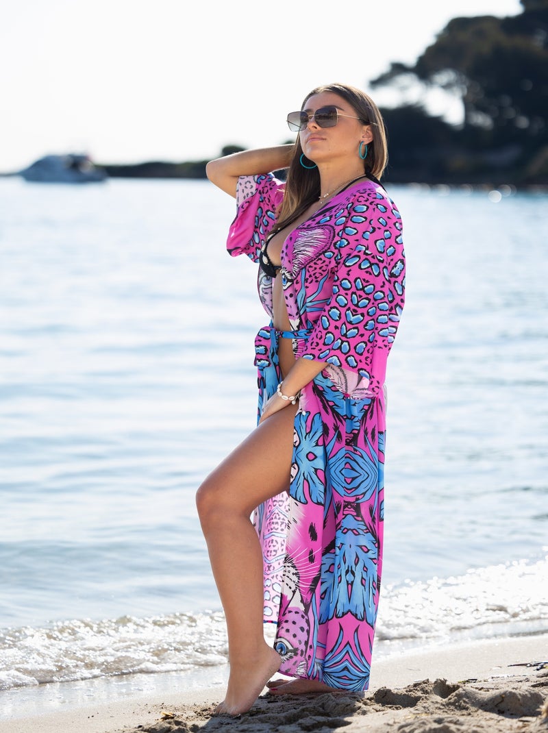 Tunique de Plage Beachrobe PinkPanther Rose - Kiabi