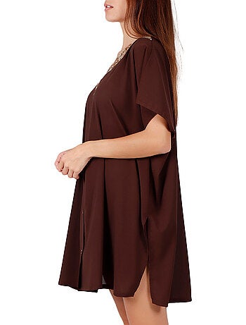 Tunique de plage chemise bright sequins