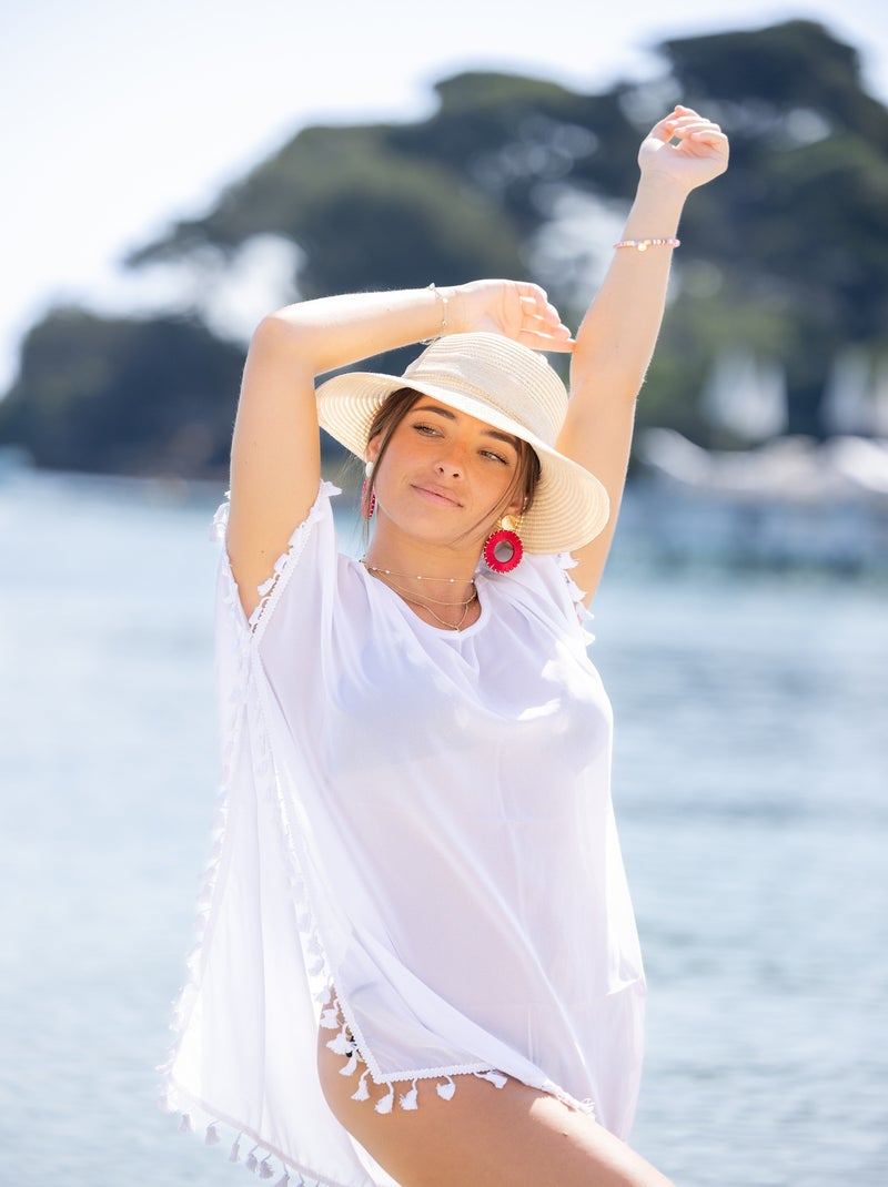 Tunique de Plage Cover Easy Blanc - Kiabi