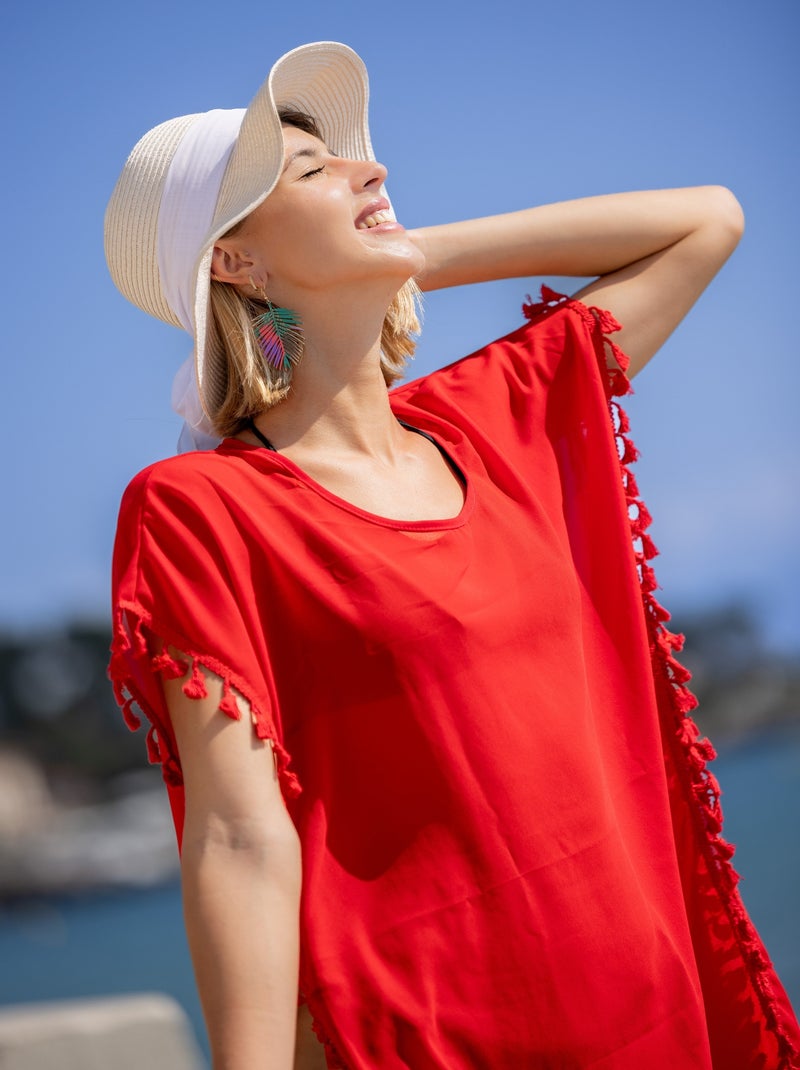 Tunique de Plage Cover Easy Rouge - Kiabi