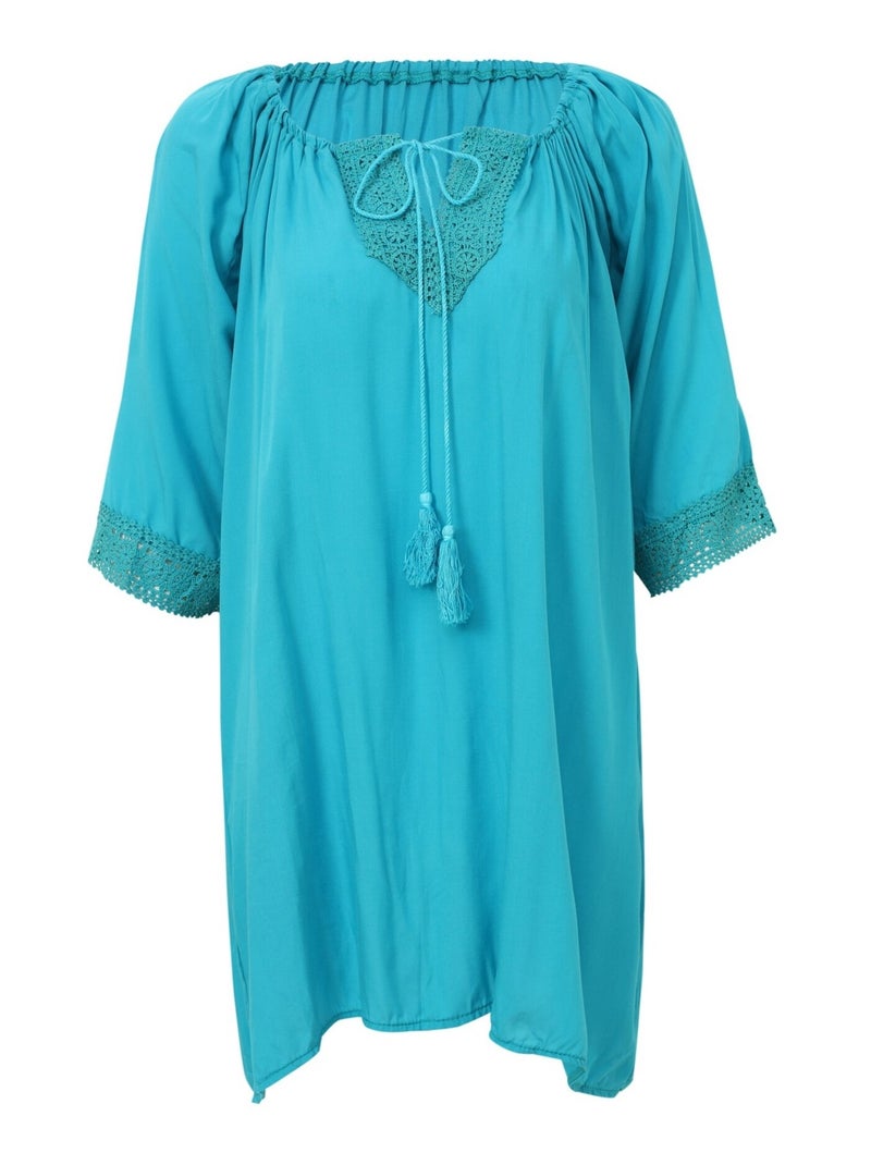 Tunique de Plage Cover Ines Vert d'eau - Kiabi