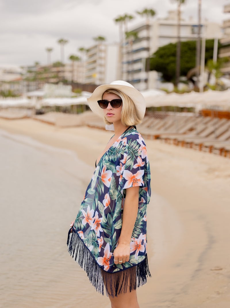 Tunique de Plage Cover Isa Bleu marine - Kiabi