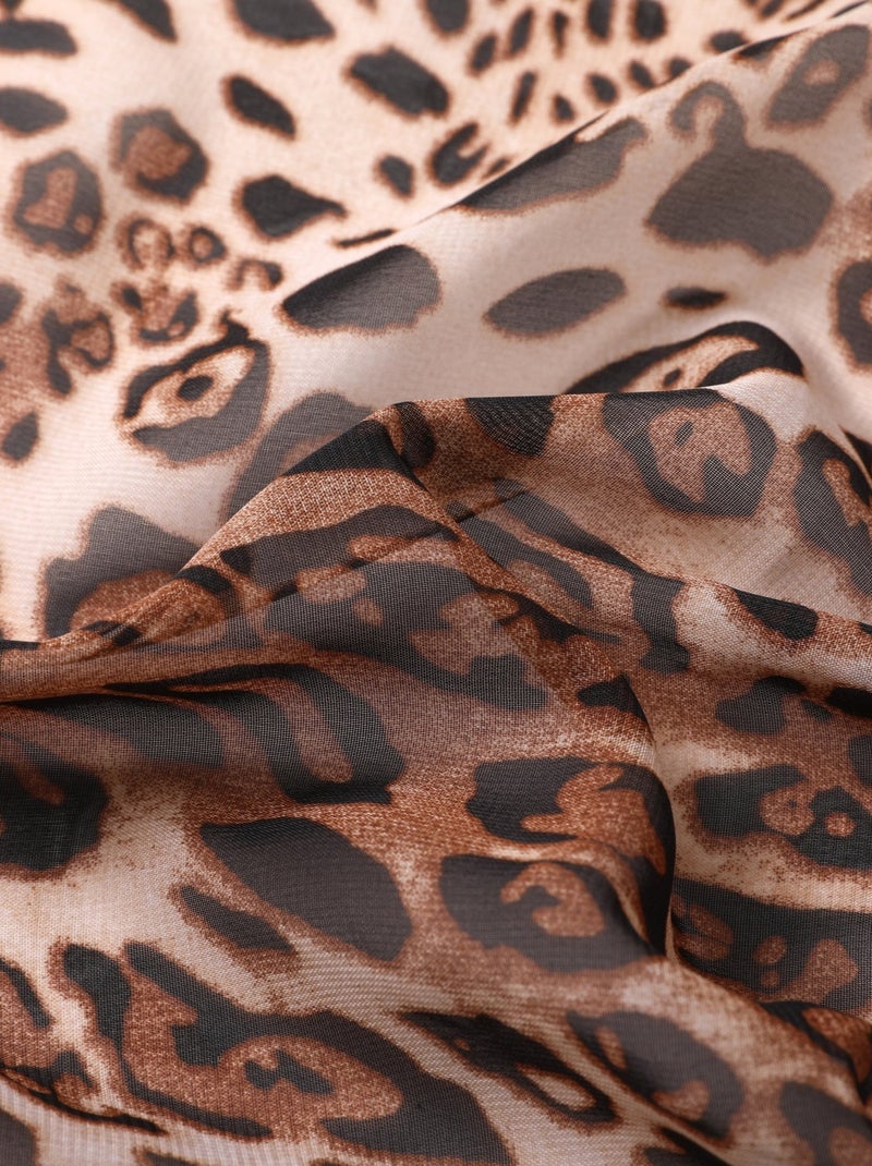 Tunique de Plage Cover Panther Marron - Kiabi