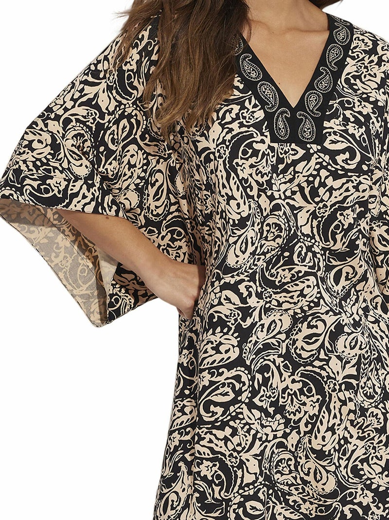 Tunique de plage Creta Noir - Kiabi