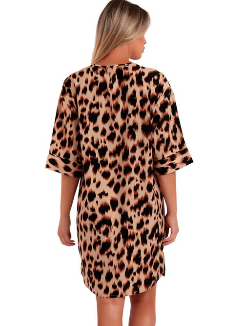 Tunique de plage demi-manches Big Skin - Kiabi