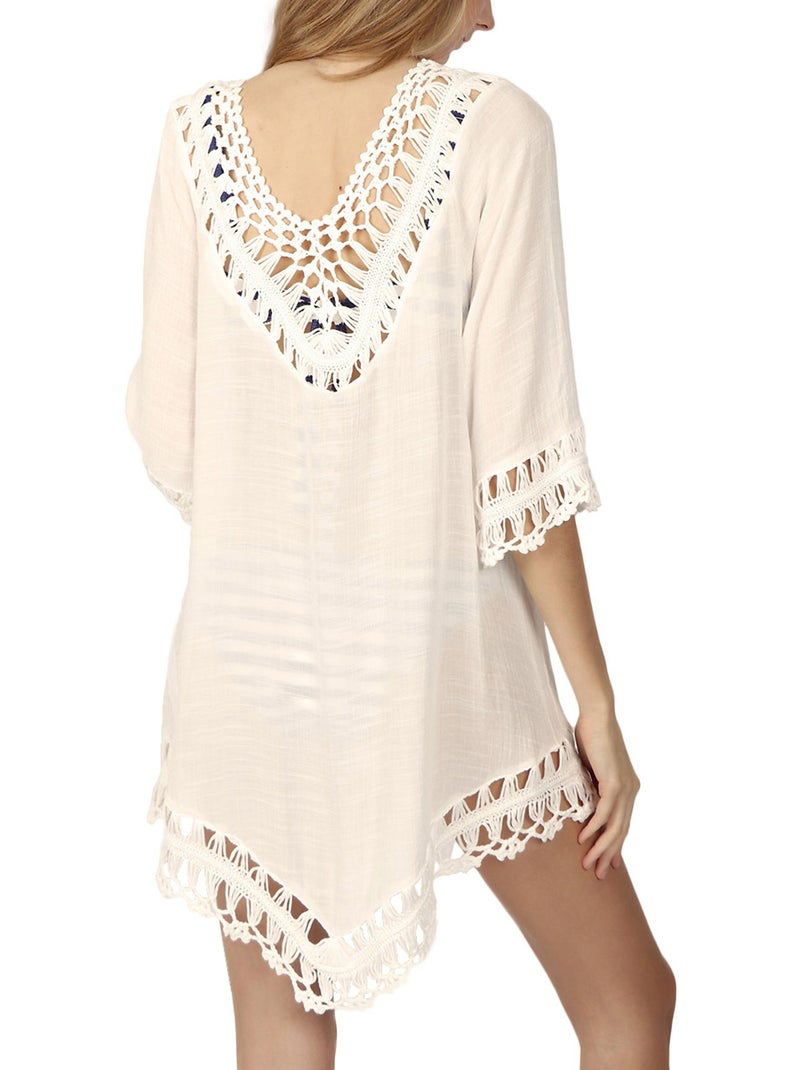 Tunique de plage Ibiza Ecru - Kiabi
