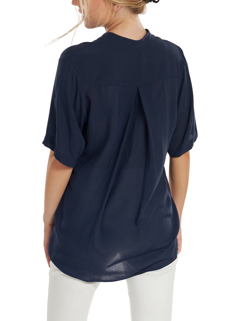 Tunique de plage manches courtes Tunis Bleu - Kiabi