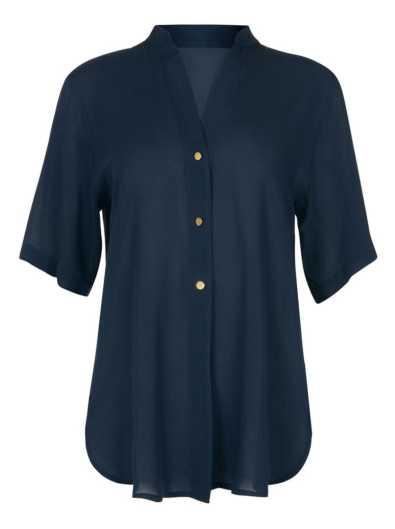 Tunique de plage manches courtes Tunis Bleu - Kiabi