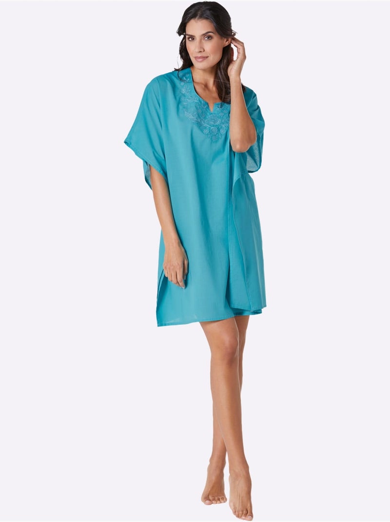 Tunique De Plage Qualité Tissée - Taille Standard - Witt Turquoise - Kiabi