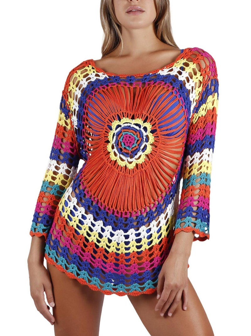 Tunique de plage Rainbow Multicolore - Kiabi