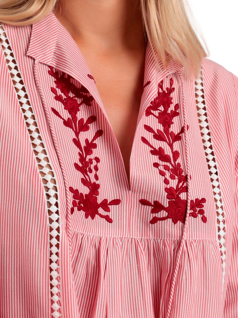 Tunique de plage Sail Time Rouge - Kiabi