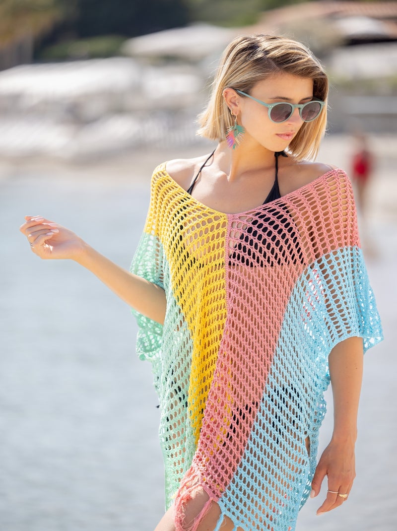 Tunique de Plage Strip Anna Multicolore - Kiabi