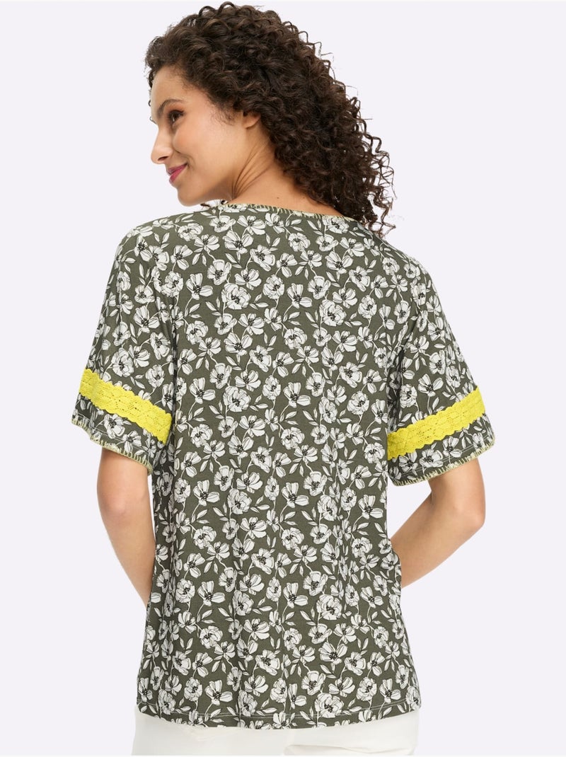 Tunique Détails Contrastés - Taille Standard - Helline Blanc Vert - Kiabi