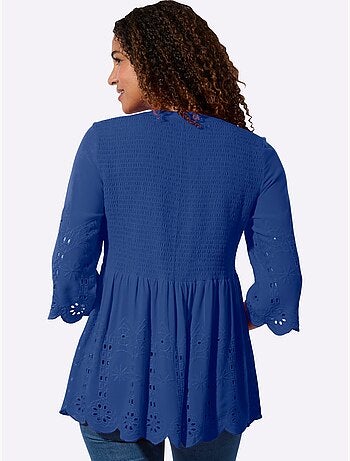 Tunique en dentelle avec col V et manches évasées - Taille standard - Witt