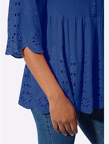 Tunique en dentelle avec col V et manches évasées - Taille standard - Witt