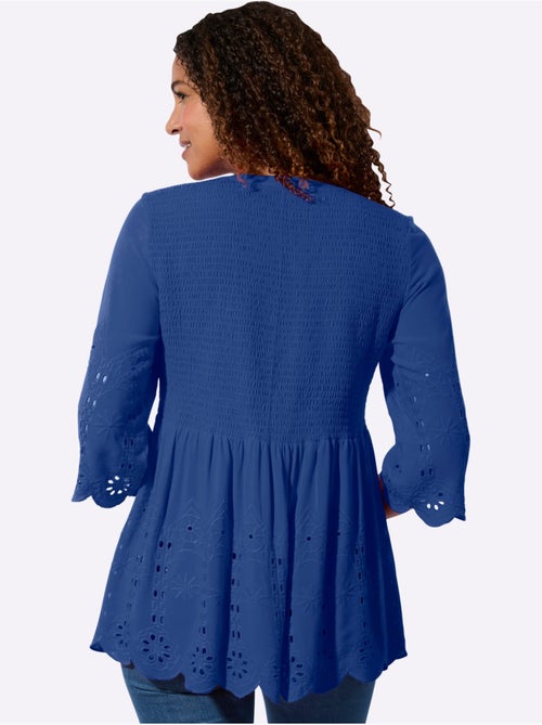 Tunique en dentelle avec col V et manches 3/4 - Taille standard - Witt - Kiabi Tunique en dentelle avec col V et manches 3/4 - Taille standard - Witt - Kiabi