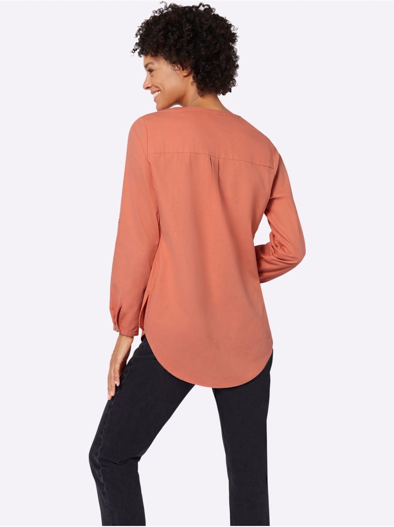 Tunique en jean pur coton - taille standard - witt Orange - Kiabi