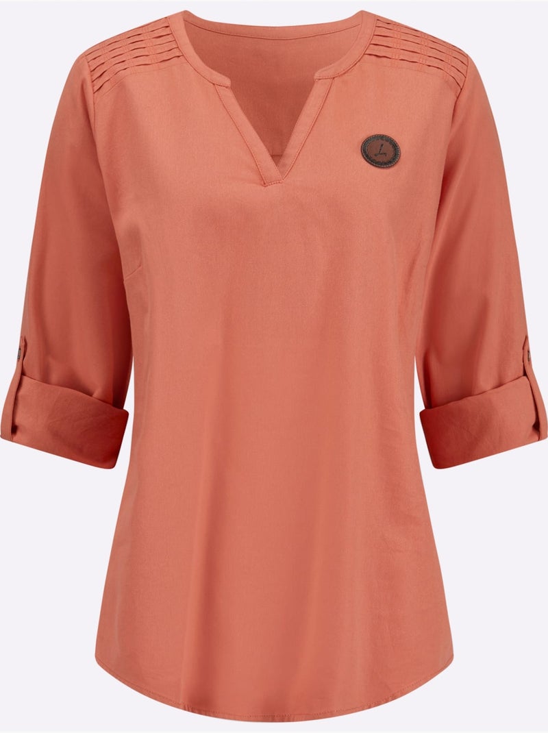 Tunique en jean pur coton - taille standard - witt Orange - Kiabi