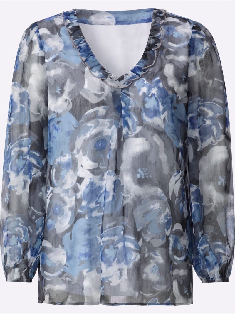 Tunique En Polyester Recyclé - Taille Standard - Witt Bleu Noir - Kiabi