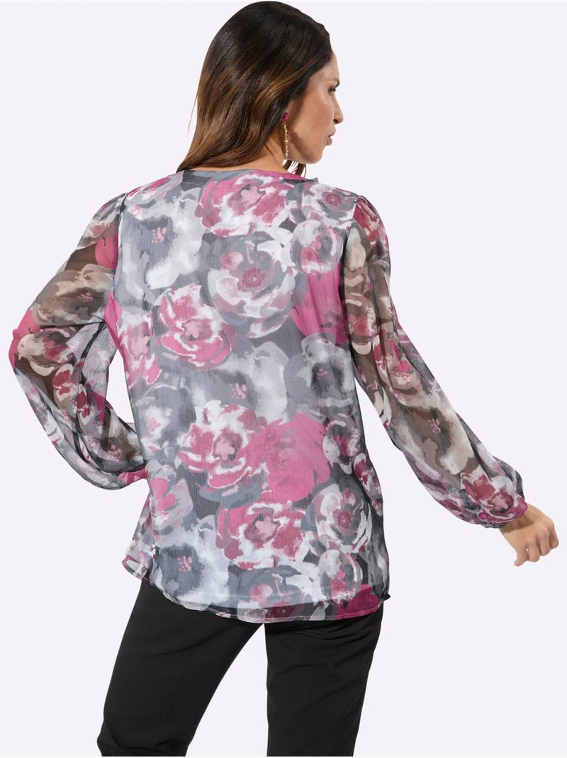 Tunique En Polyester Recyclé - Taille Standard - Witt Noir Rouge - Kiabi