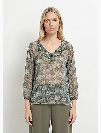 Tunique en voile imprimé animaux jungle - Afibel