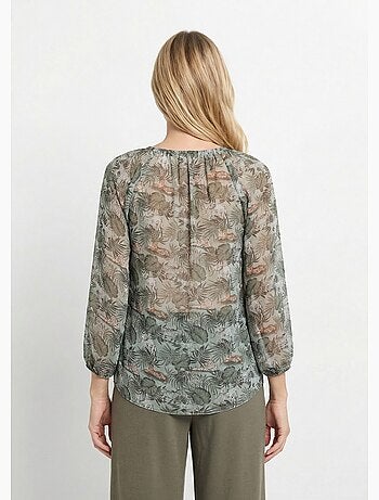 Tunique en voile imprimé animaux jungle - Afibel