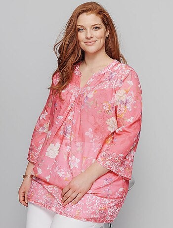 Tunique en voile imprimé