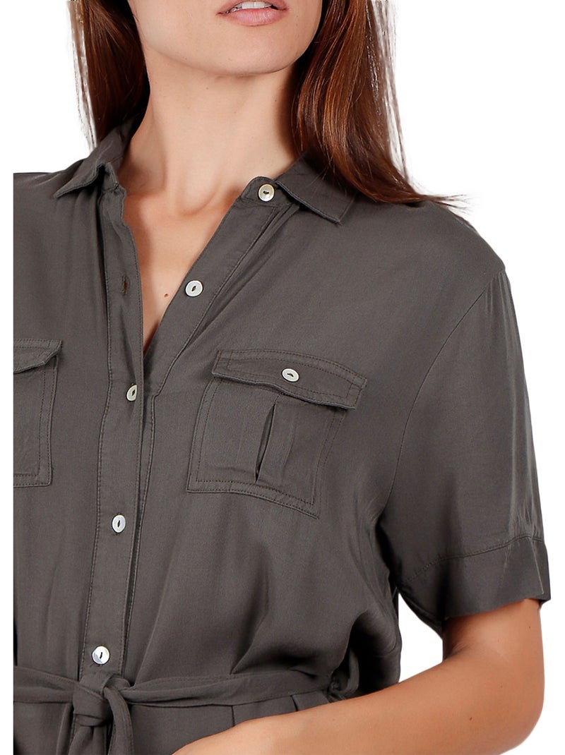 Tunique estivale chemise dubarry Kaki - Kiabi