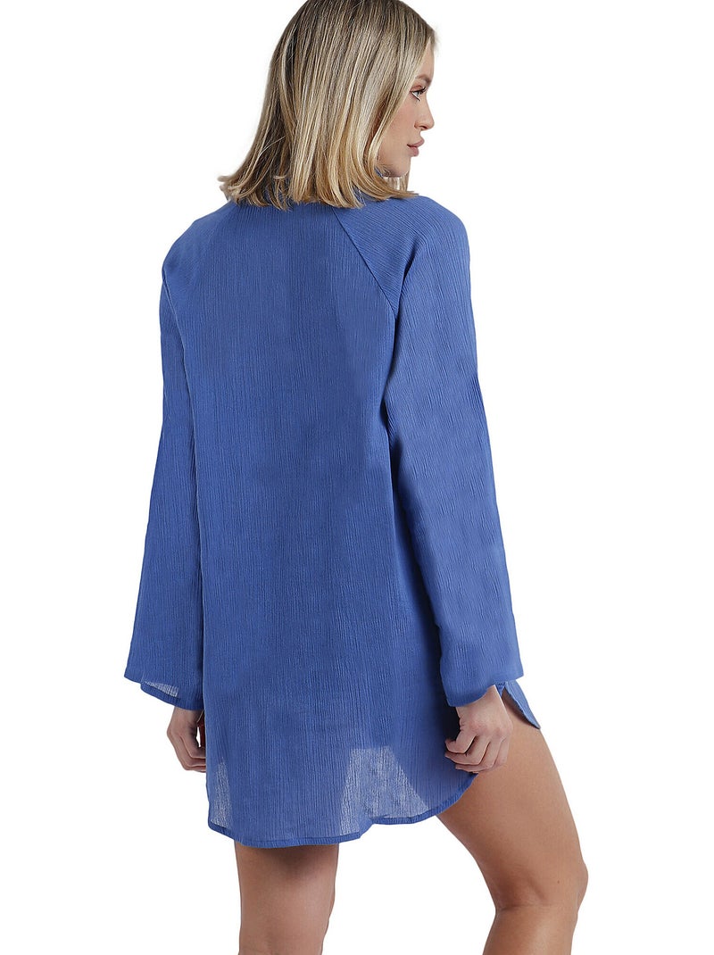 Tunique estivale chemise Playa Bleu - Kiabi
