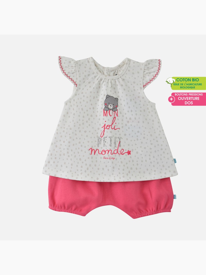 TUNIQUE ET BLOOMER INTERLOCK ESPERANCE Blanc - Kiabi