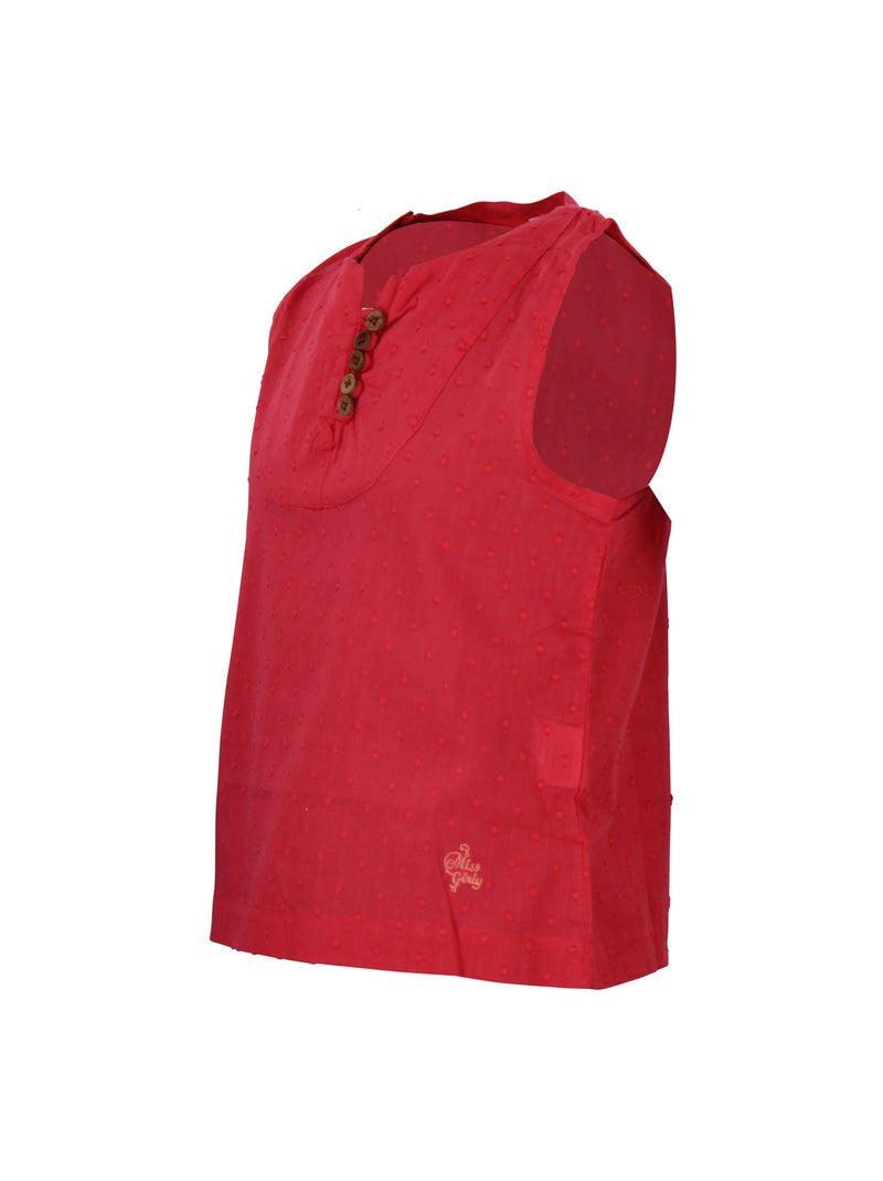 Tunique fille FLETI - MISS GIRLY Orange corail - Kiabi