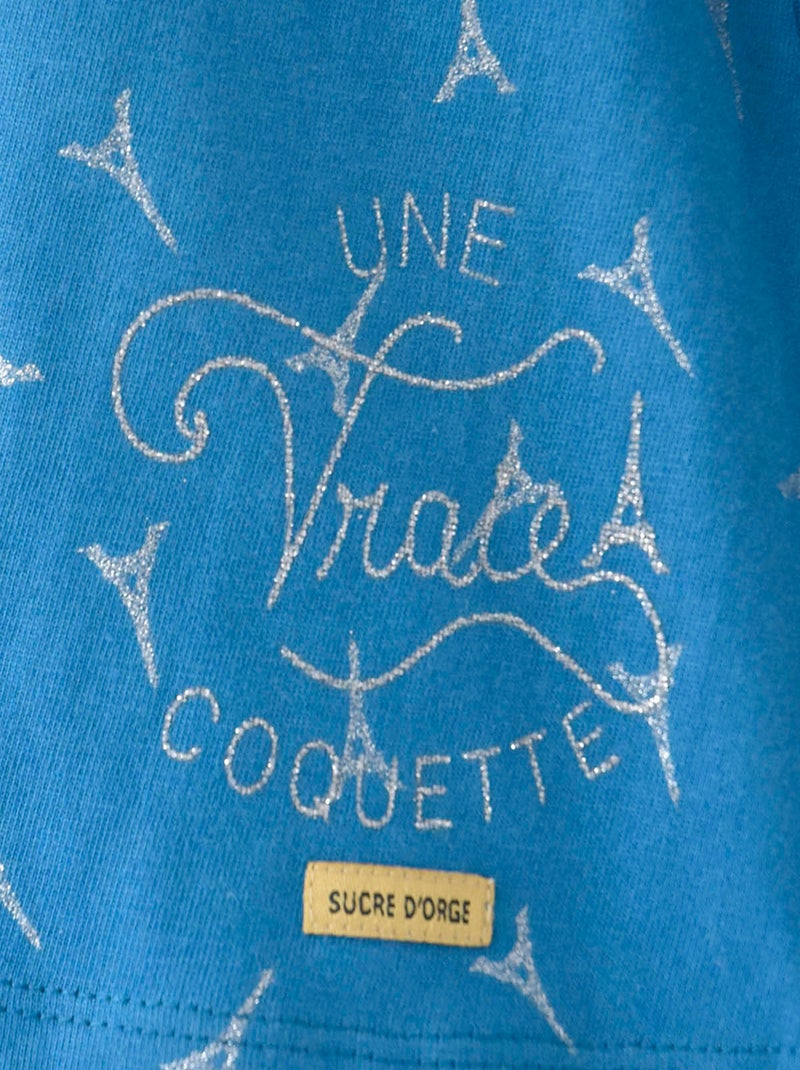 TUNIQUE FILLE IMPRIMEE COQUETTE Bleu - Kiabi