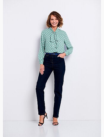 Tunique fluide col lavallière unie ou à pois - Afibel