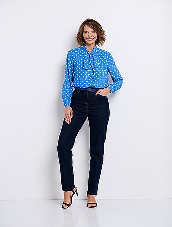 Tunique fluide col lavallière unie ou à pois - Afibel