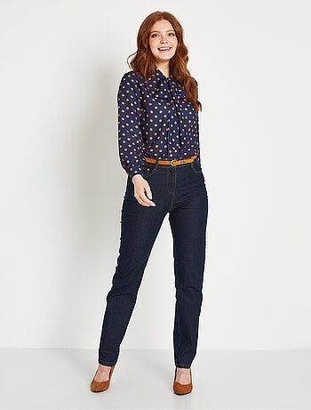 Tunique fluide col lavallière unie ou à pois