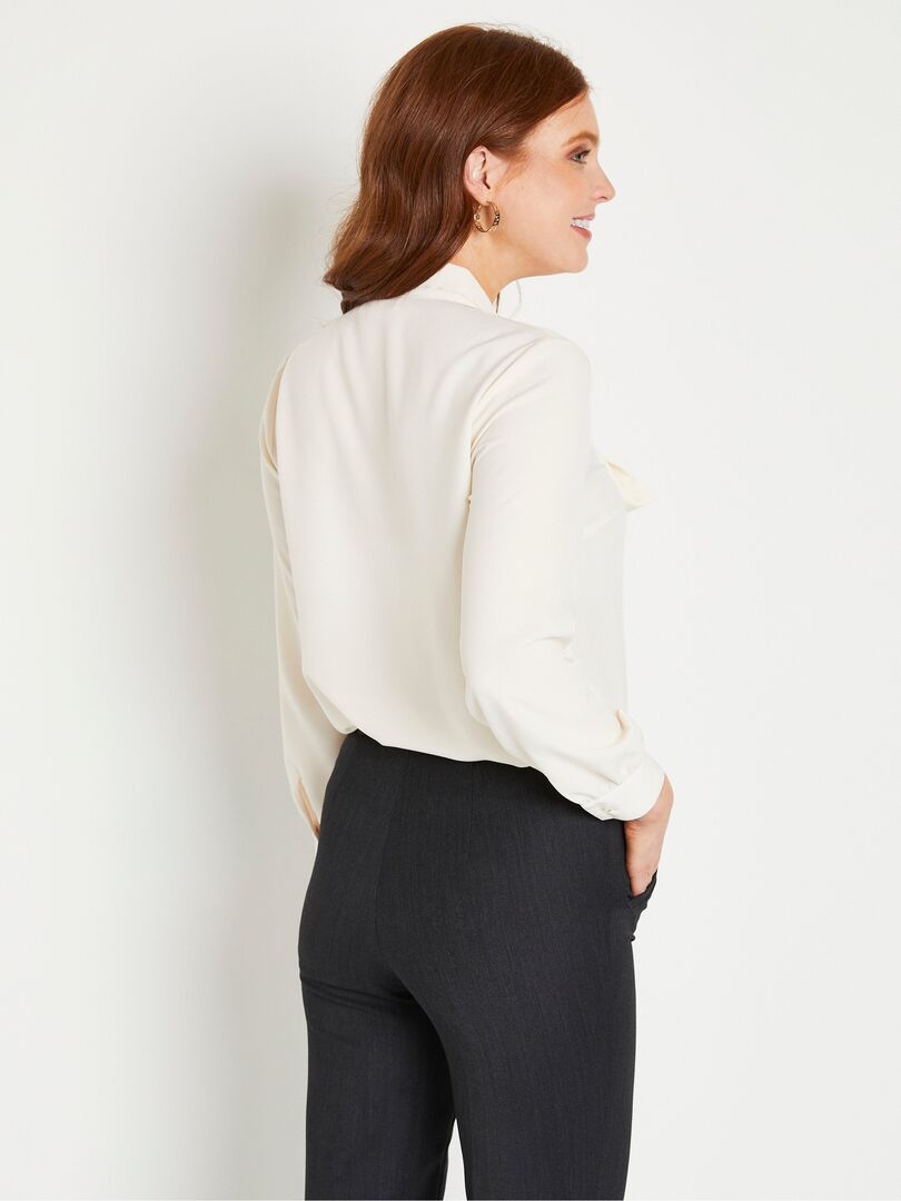 Chemisier Infinitif Col Lavallière - Taille 40 (Taupe), Occasion Très Bon état, 100% Polyester