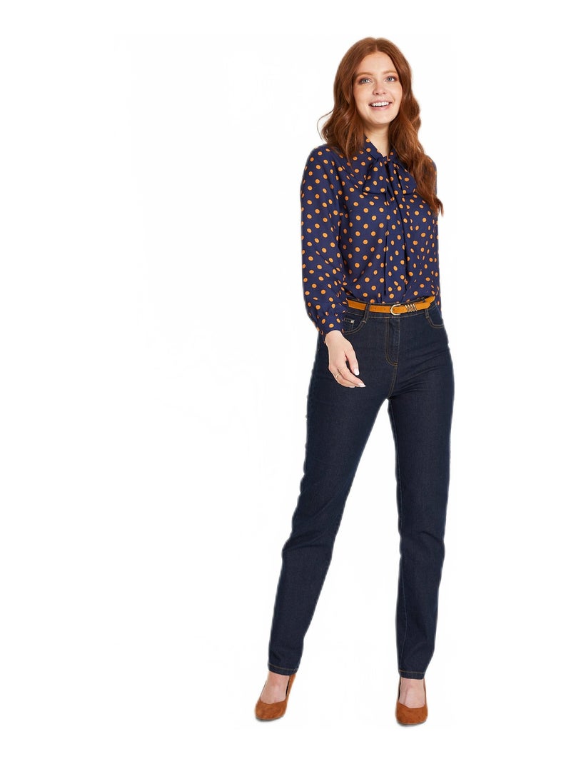 Tunique fluide col lavallière unie ou  à pois Multicolore - Kiabi