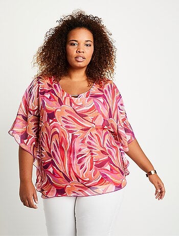 Tunique fluide longue motif feuilles - Afibel