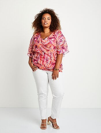 Tunique fluide longue motif feuilles - Afibel