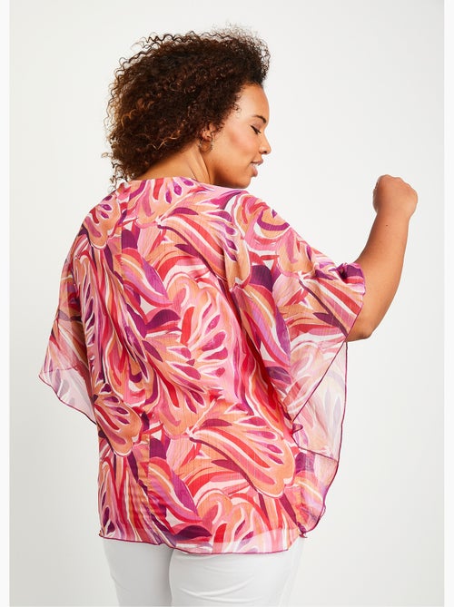 Tunique fluide longue motif feuilles - Afibel - Kiabi