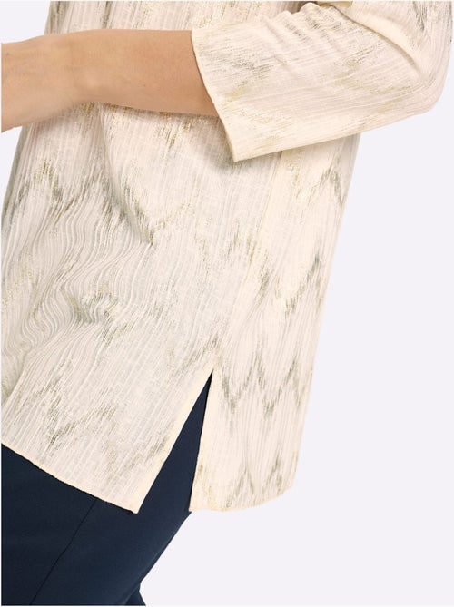 Tunique Imprimé Feuille Doré - Taille Standard - Helline - Kiabi Tunique Imprimé Feuille Doré - Taille Standard - Helline - Kiabi
