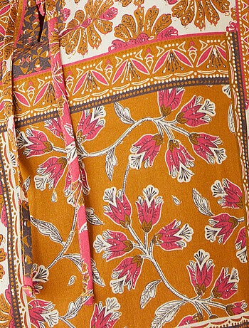 Tunique imprimé patchwork fleuri - damart
