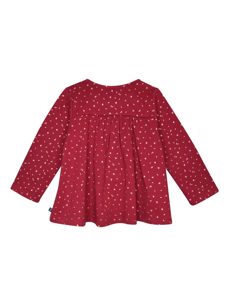 TUNIQUE JANE INTERLOCK MANCHES LONGUES ENFANT Blanc - Kiabi